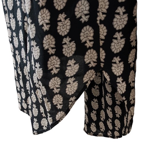 Madewell Black and Tan Knee Length Lightweight Silk Skirt Size Medium - Picture 6 of 9